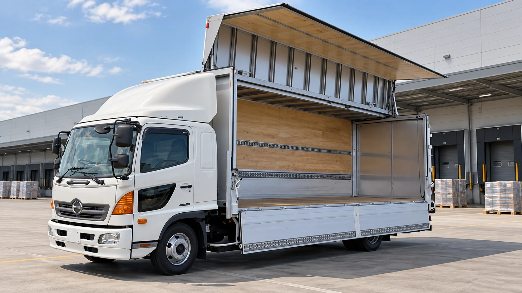 Hino — фургон «бабочка» на промышленном объекте — визуализация техники